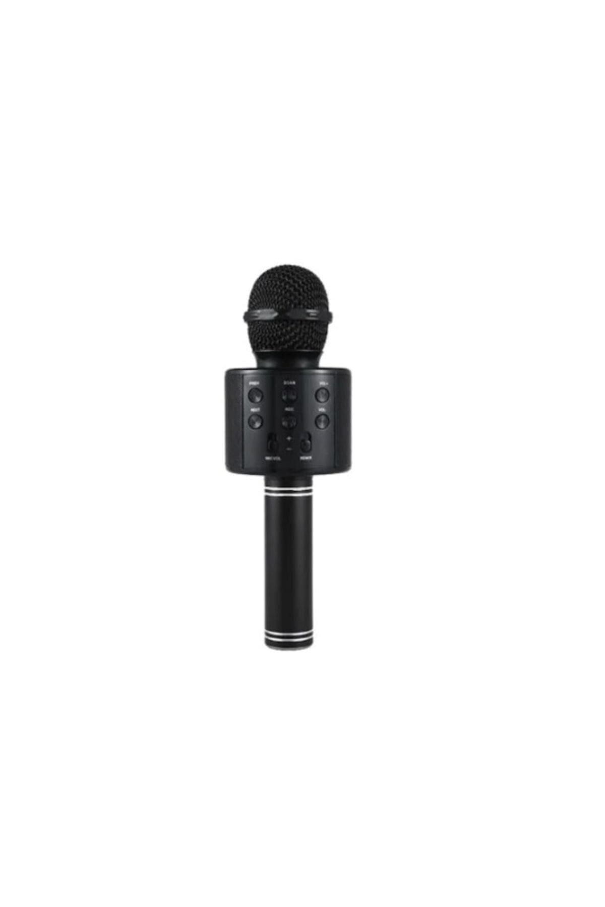 pazariz Wster Ws-858 Usb-aux-sd Kart Girişli Wireless Bluetooth Karaoke Mikrofon - Siyah