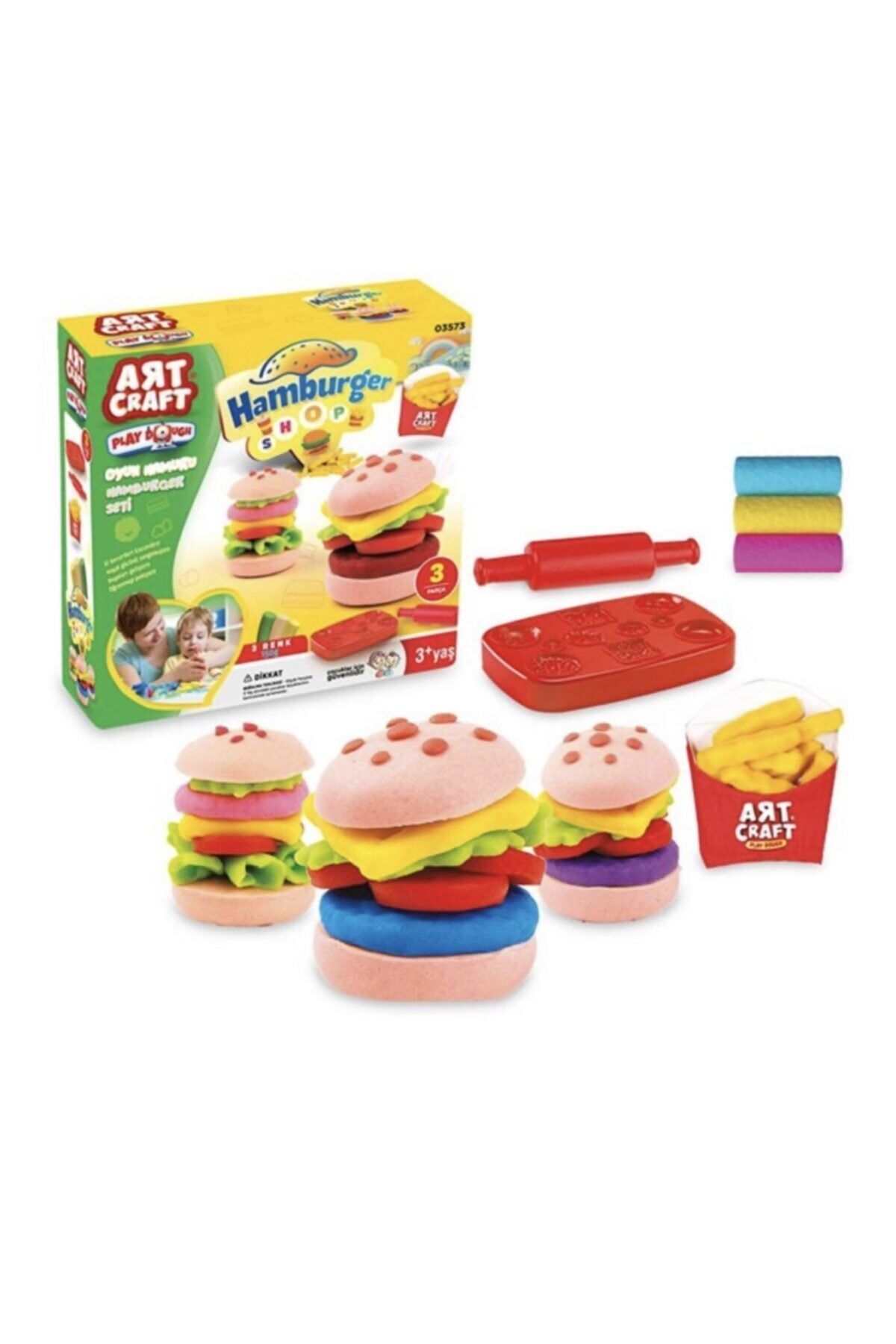 Dede Oyuncak Dede Art Craft Oyun Hamuru Hamburger Seti 150 Gr