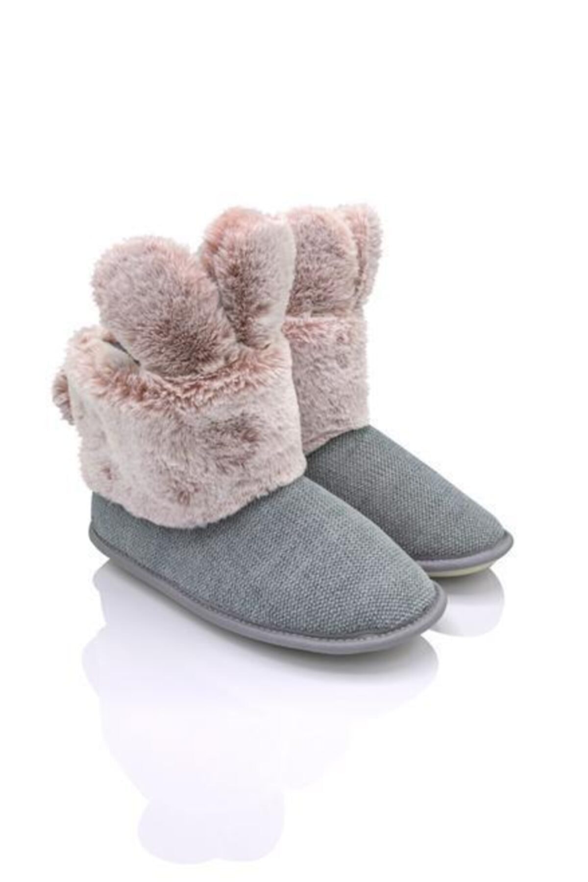 Twigy Rr0106 Tw Fifi Gri Kışlık Kadın Panduf
