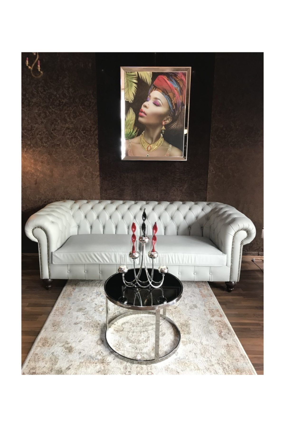 3A Mobilya Hakiki Deri Castelle Chesterfield
