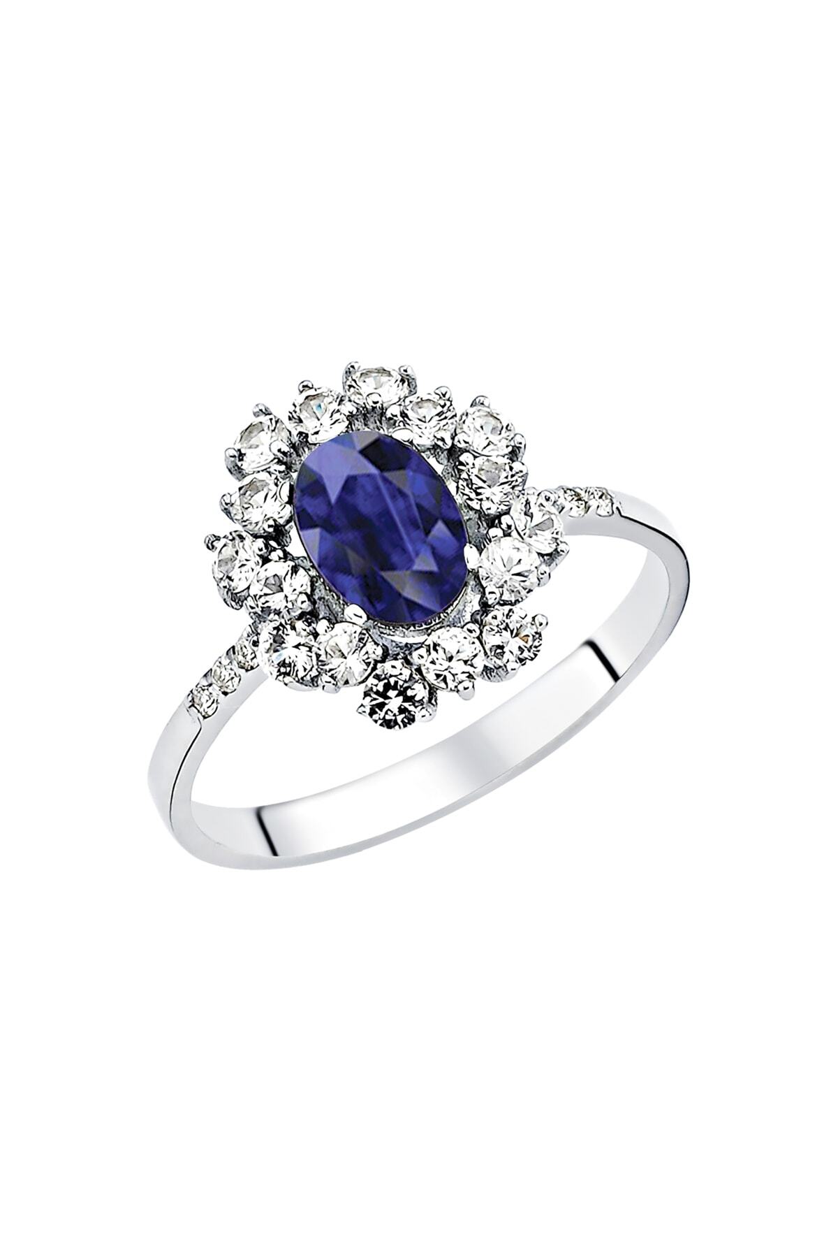 Valentine Diamond Pırlantalı Safirli Yüzük - Elegance-r