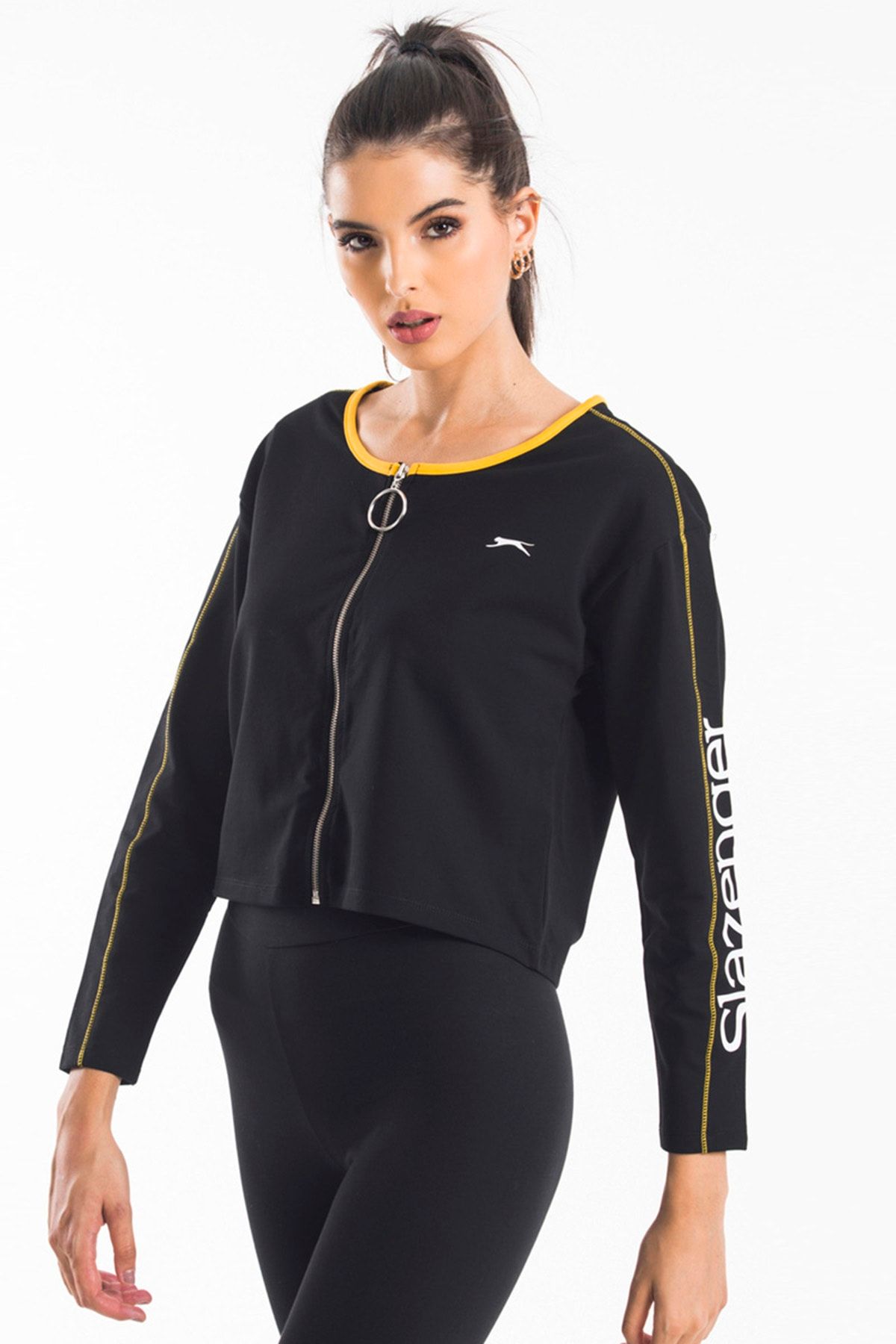 Slazenger Pepper Kadın Sweatshirt Siyah St10wk013