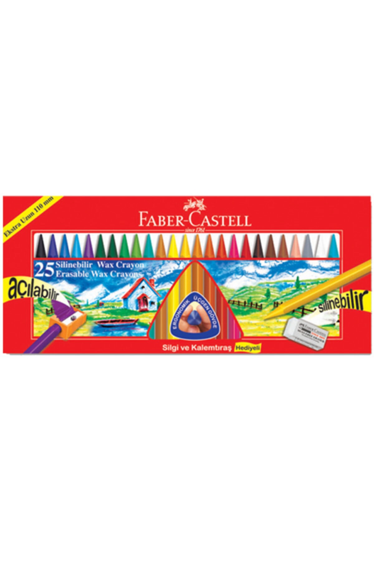 Faber Castell Faber-castell Wax Crayon Mum Boya 25 Renk 5281122725000