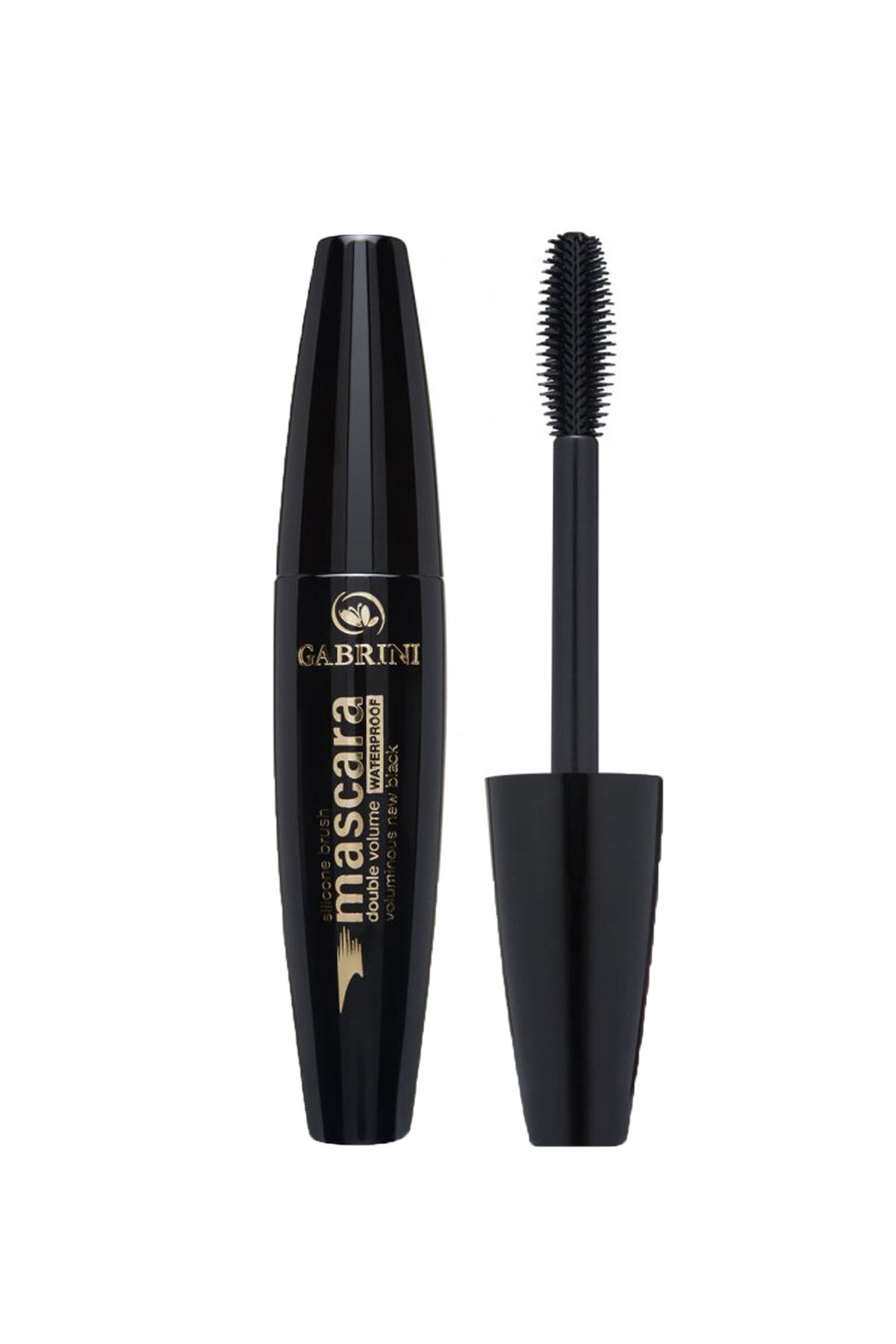 Gabrini Suya Dayanıklı Siyah Maskara & Silicone Brush Double Volume Mascara Waterproof