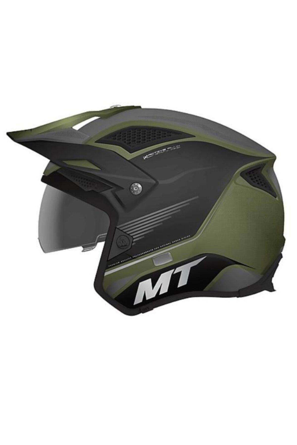 MT Kask Openface Dıstrıct Sv Post B6 Matt Green