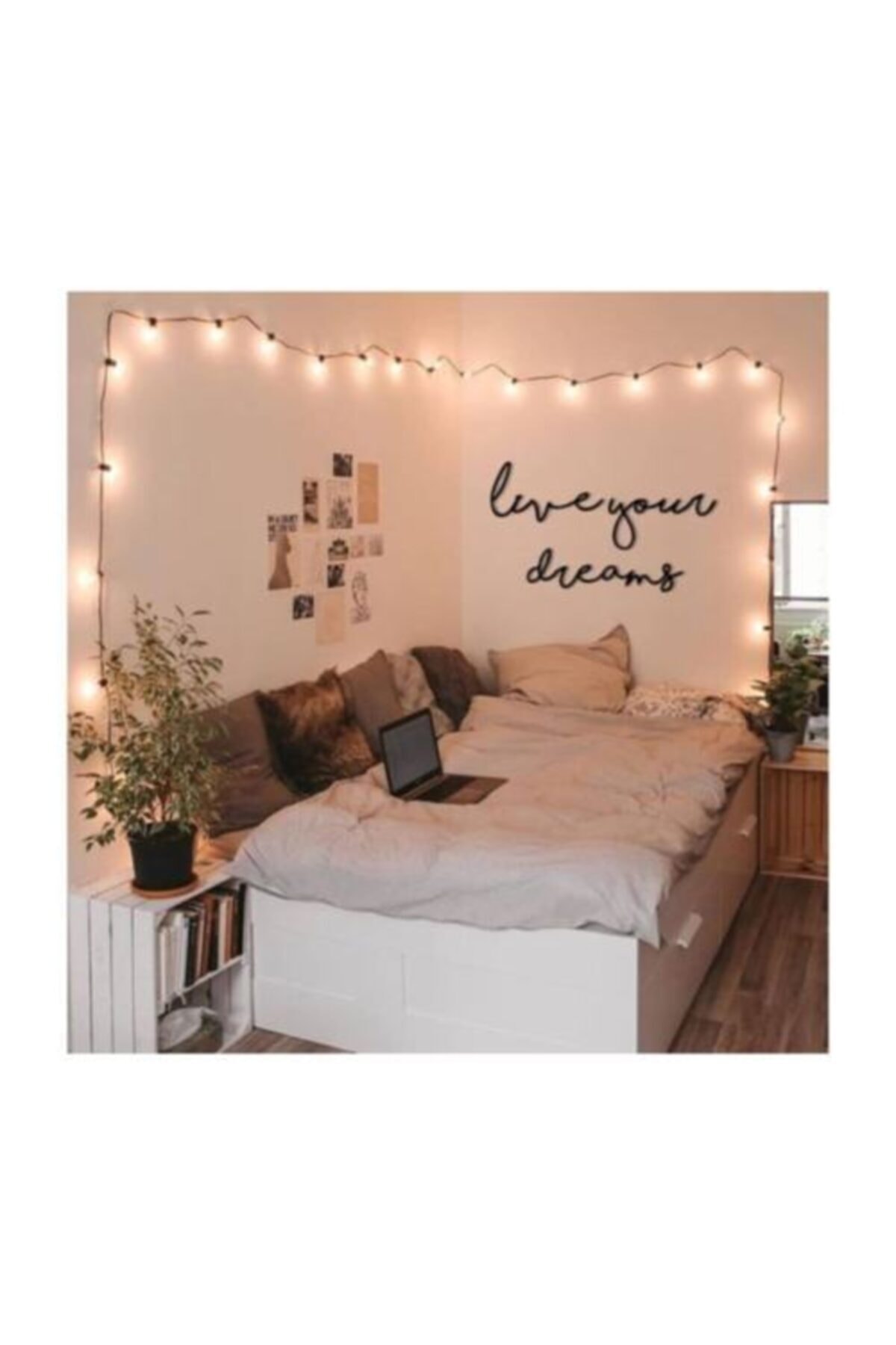 AhşapSepeti Live Your Dreams Dekoratif Duvar Tablosu