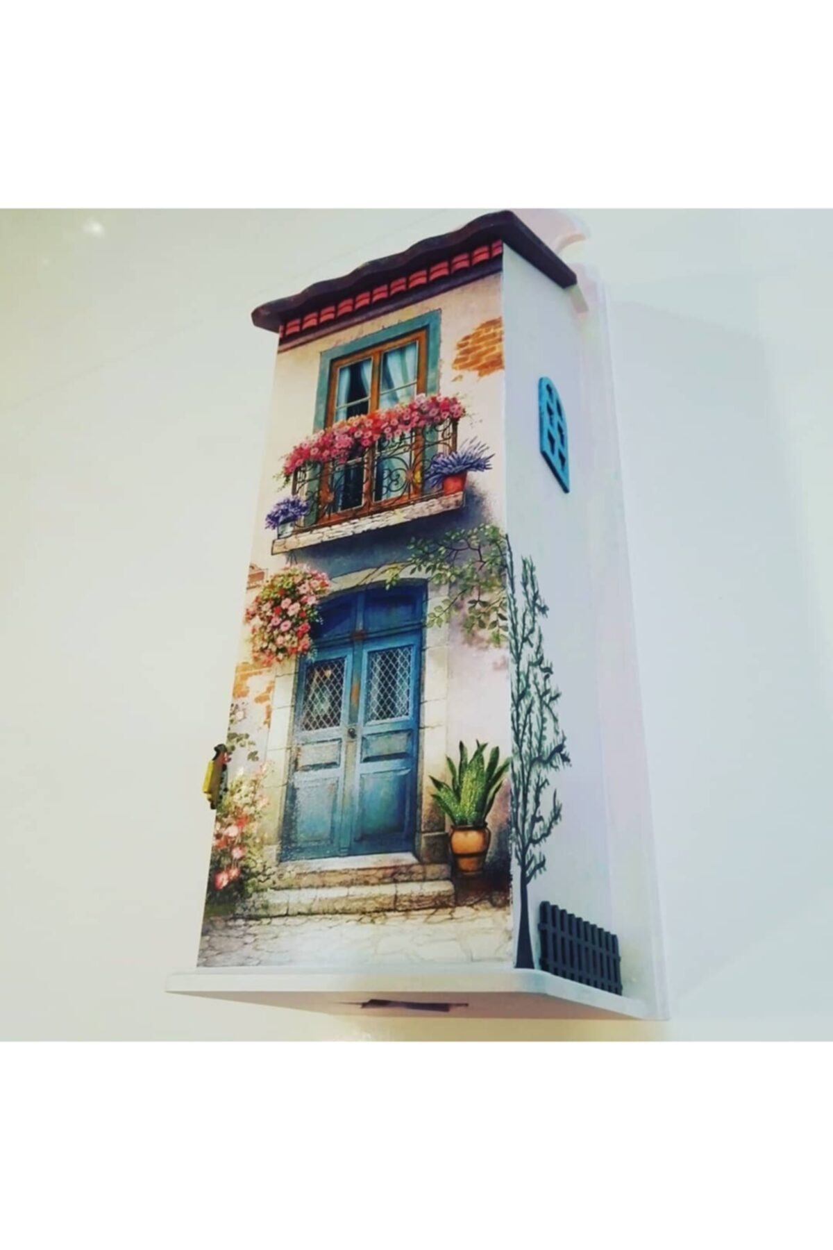MAVİ YILDIZ Büyükannenin Evi Ahşap Poşetlik