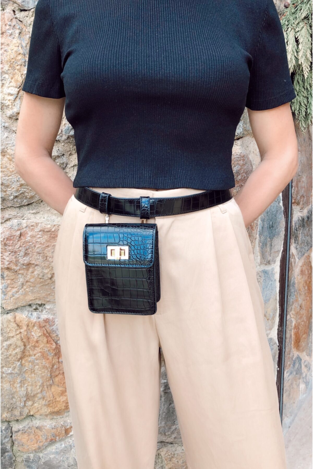 Little Happy Things Petit Bag Siyah Bel Çantası