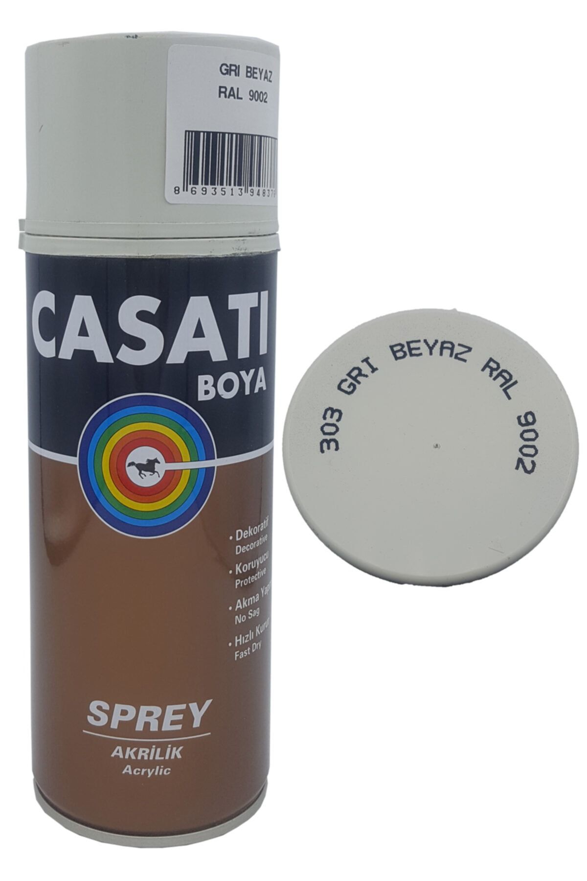 casati akrilik sprey boya gri beyaz ral 9002 400 ml fiyati yorumlari trendyol