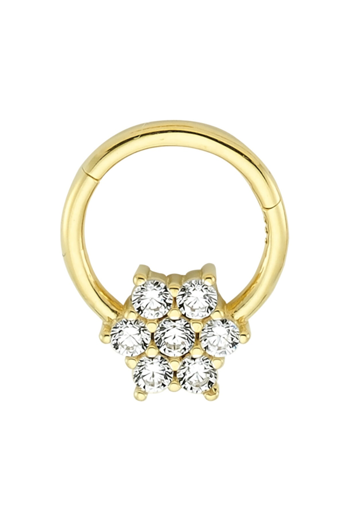 Penna Jewels Tragus Helix Halka Altın Piercing – Kar Tanesi