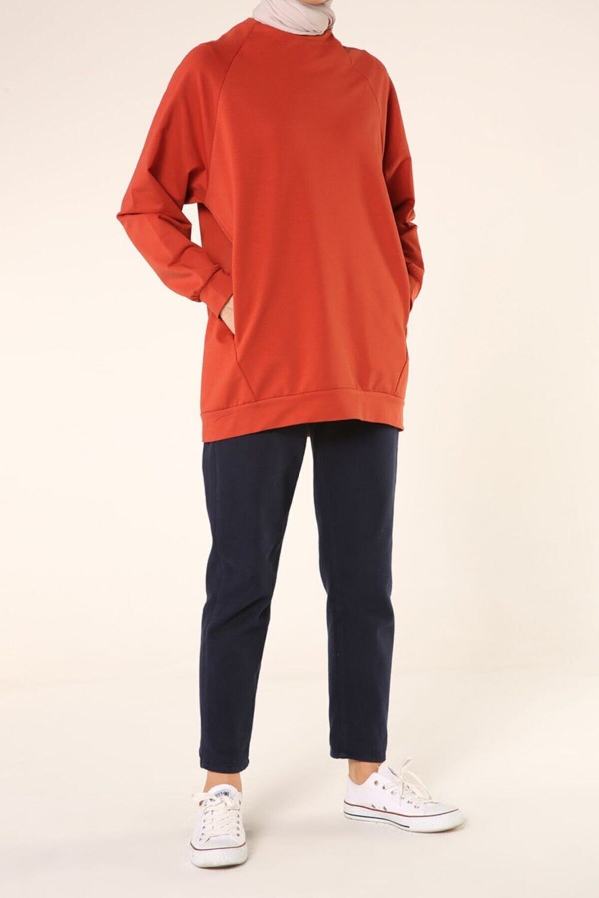 ALLDAY Soft Nar Reglan Kolsırt Fermuarlı Sweatshirt
