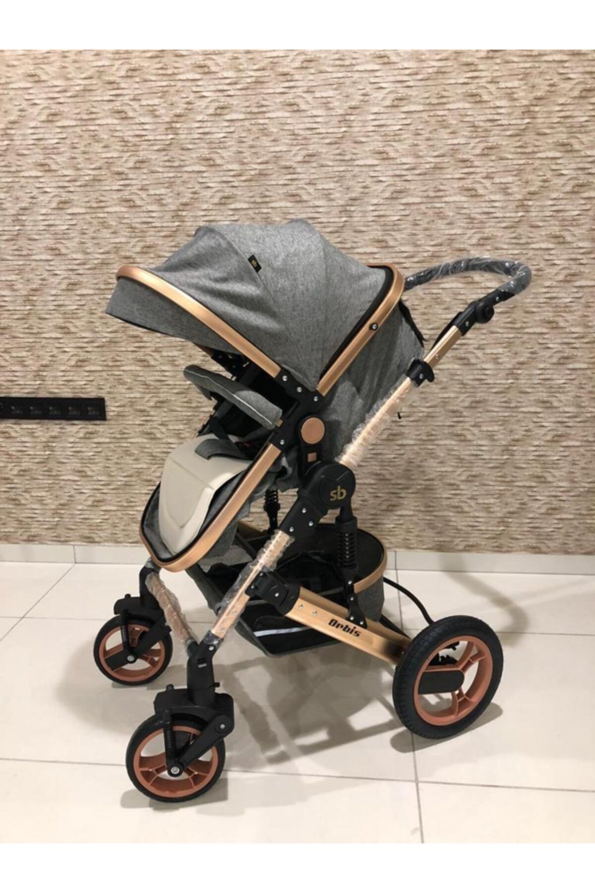 sunny baby orbis gri pusetsiz bebek arabasi fiyati yorumlari trendyol