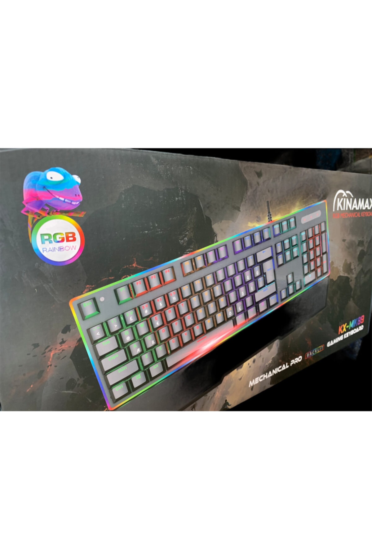 ATAELEKTRONİK Kaliteli Usb Kablolu Rgb Işıklı Aydınlatmalı Oyuncu Kılavye Gaming Q Klavye