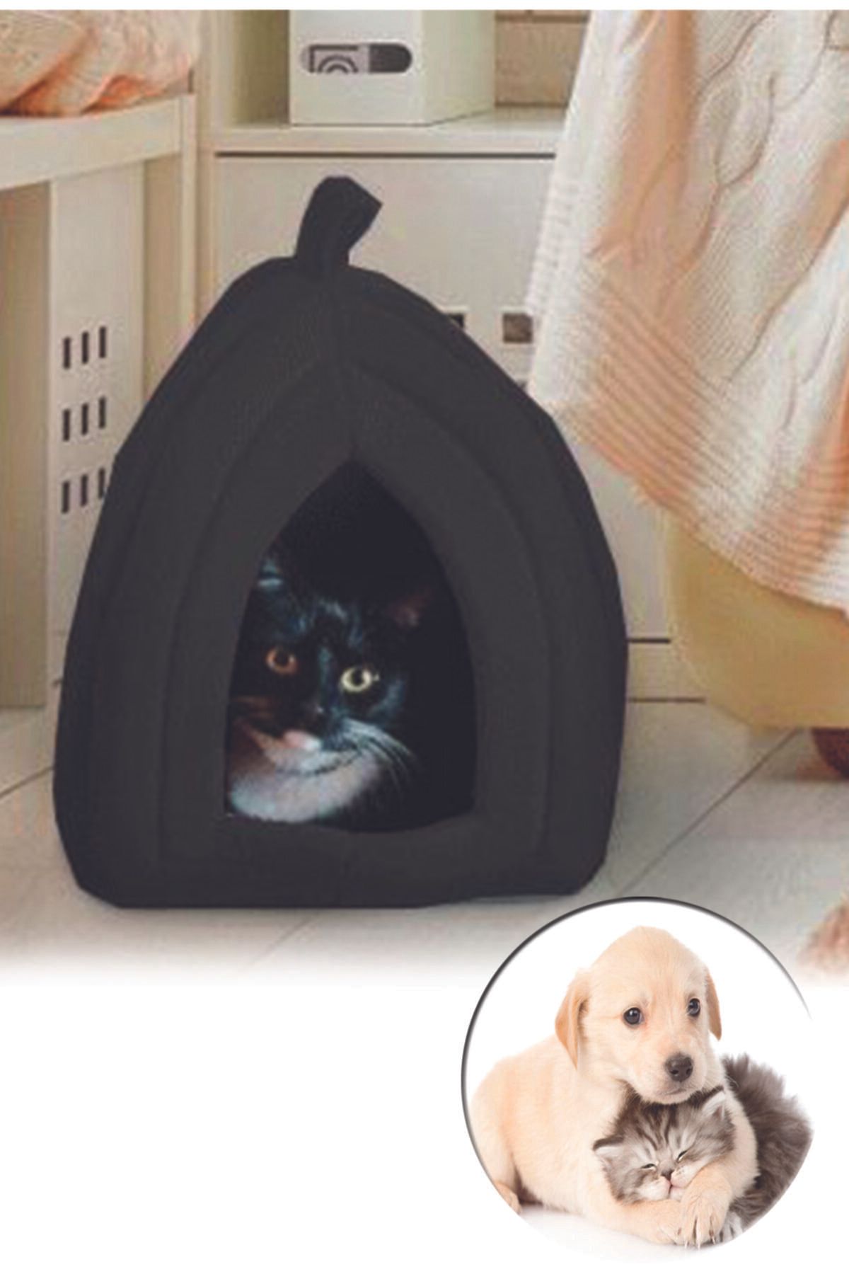 Practika Pet Hut Polar Kedi Ve Köpek Yatağı Siyah