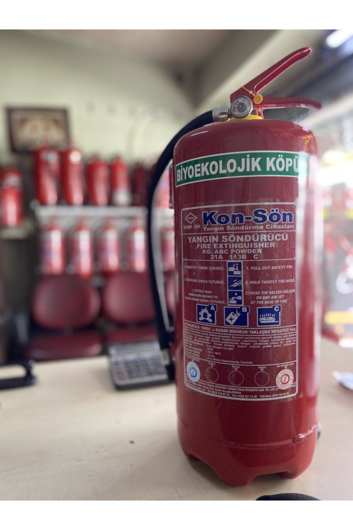 Konsön Yangın Söndürme Cihazı 6 Kg Biyolojik Köpük