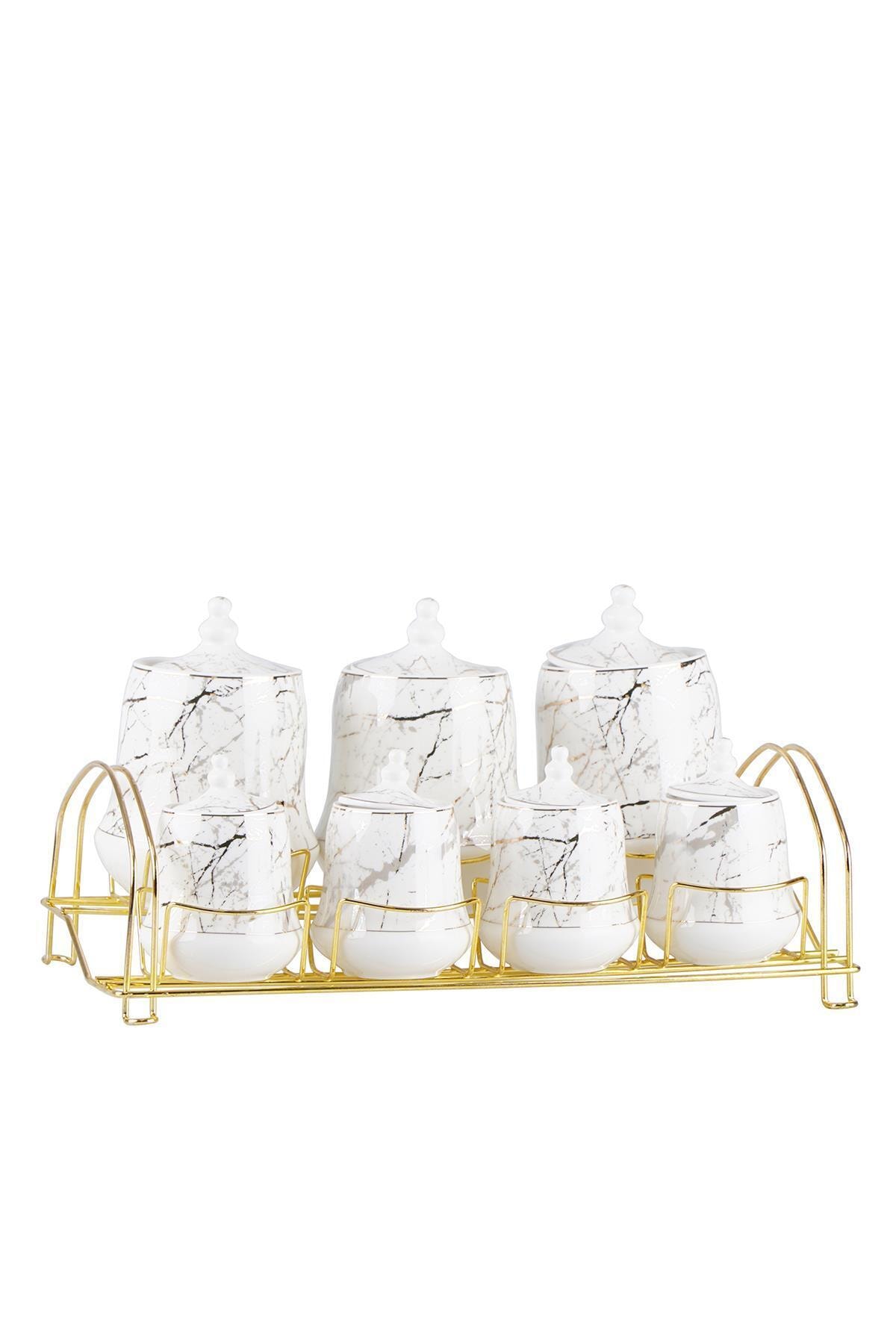 ACAR Master Magic 7li Metal Standlı Porselen Baharat Takımı