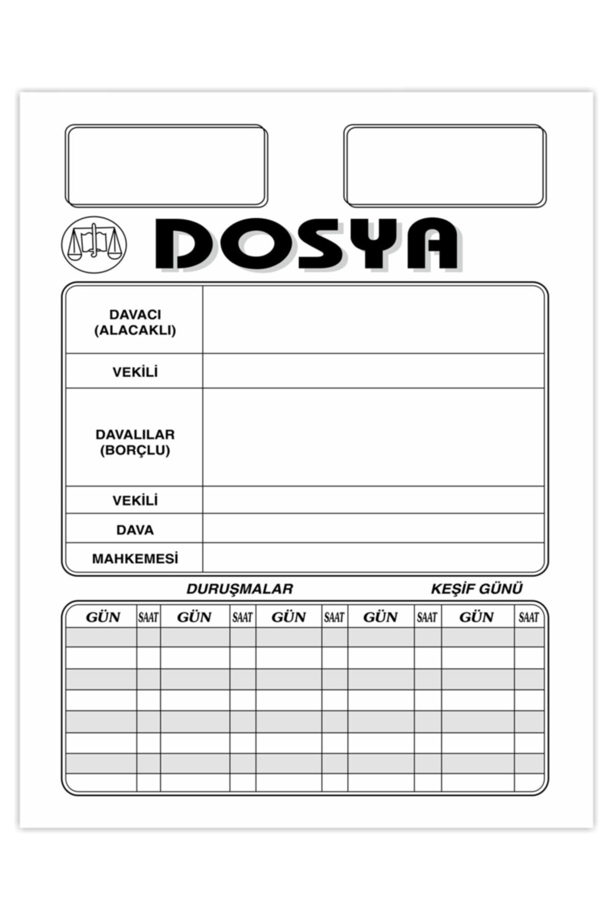 Kaya Avukat Büro Ofis Dava İcra Dosyası Beyaz Büyük Boy 50'lik Paket