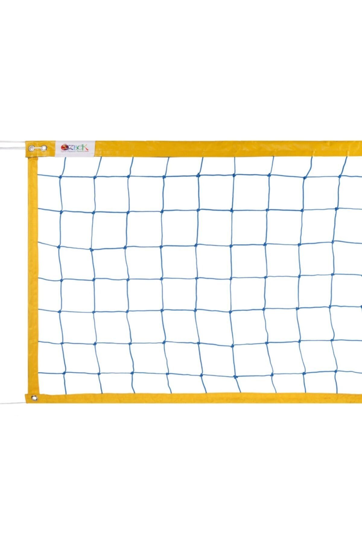 ÖZBEK Beach Voleybol Filesi 12x12 - Plaj Voleybol Ağı / Sarı - Sax Mavi