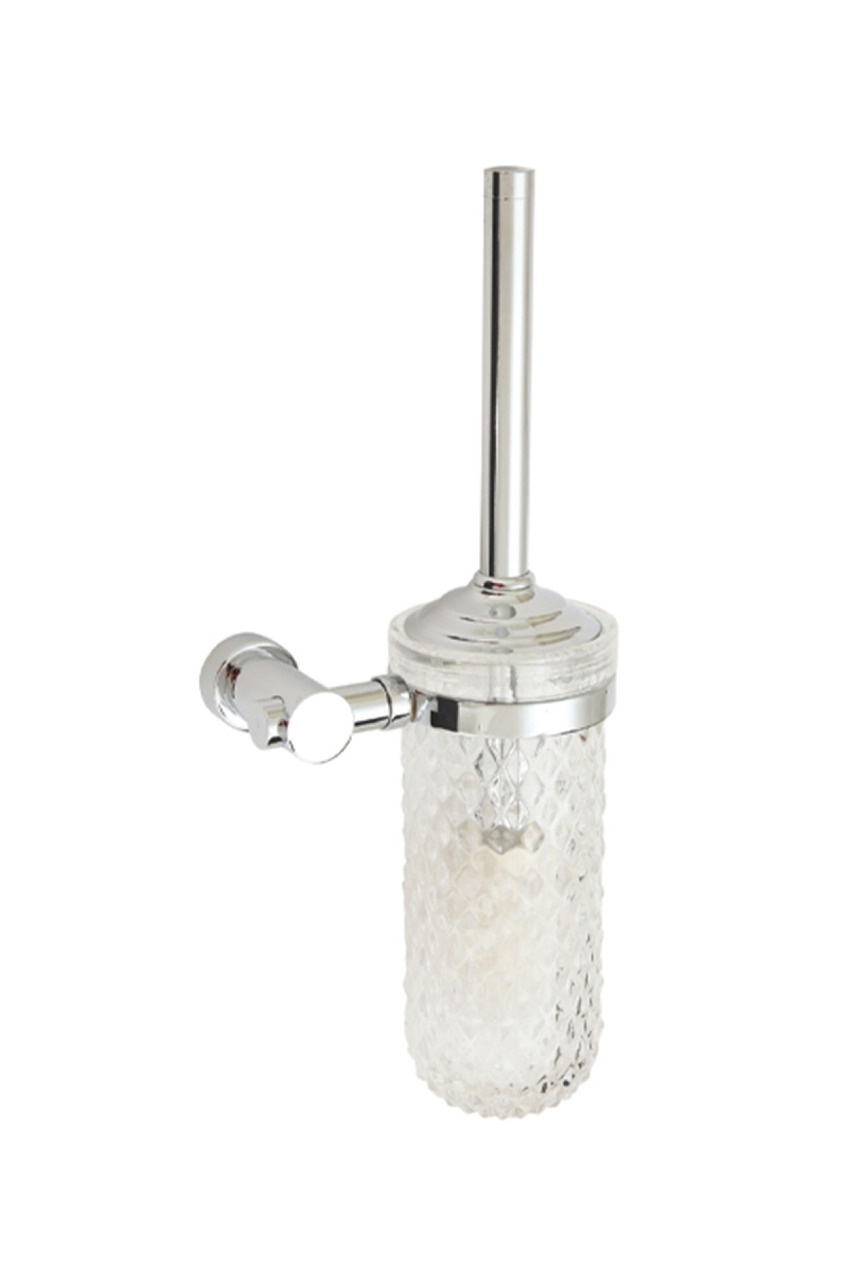 COMFORTBANYO Utopıc Chrome Montajlı Pirinç-b.cam Klozet Fırçalık 8505