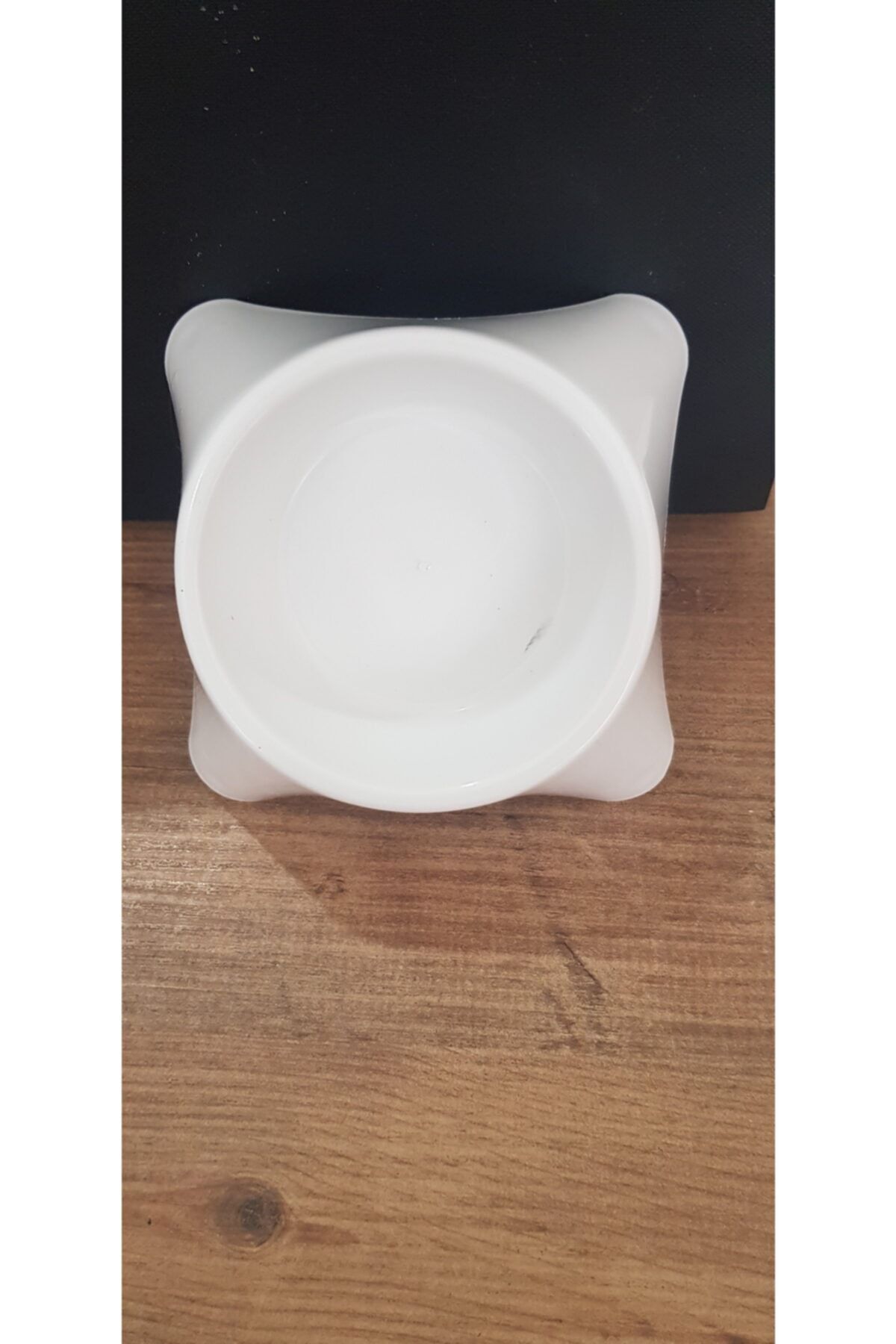 Flip Evcil Hayvan Kedi Köpek Mama Su Kabı Beyaz Mini Boy 12cm