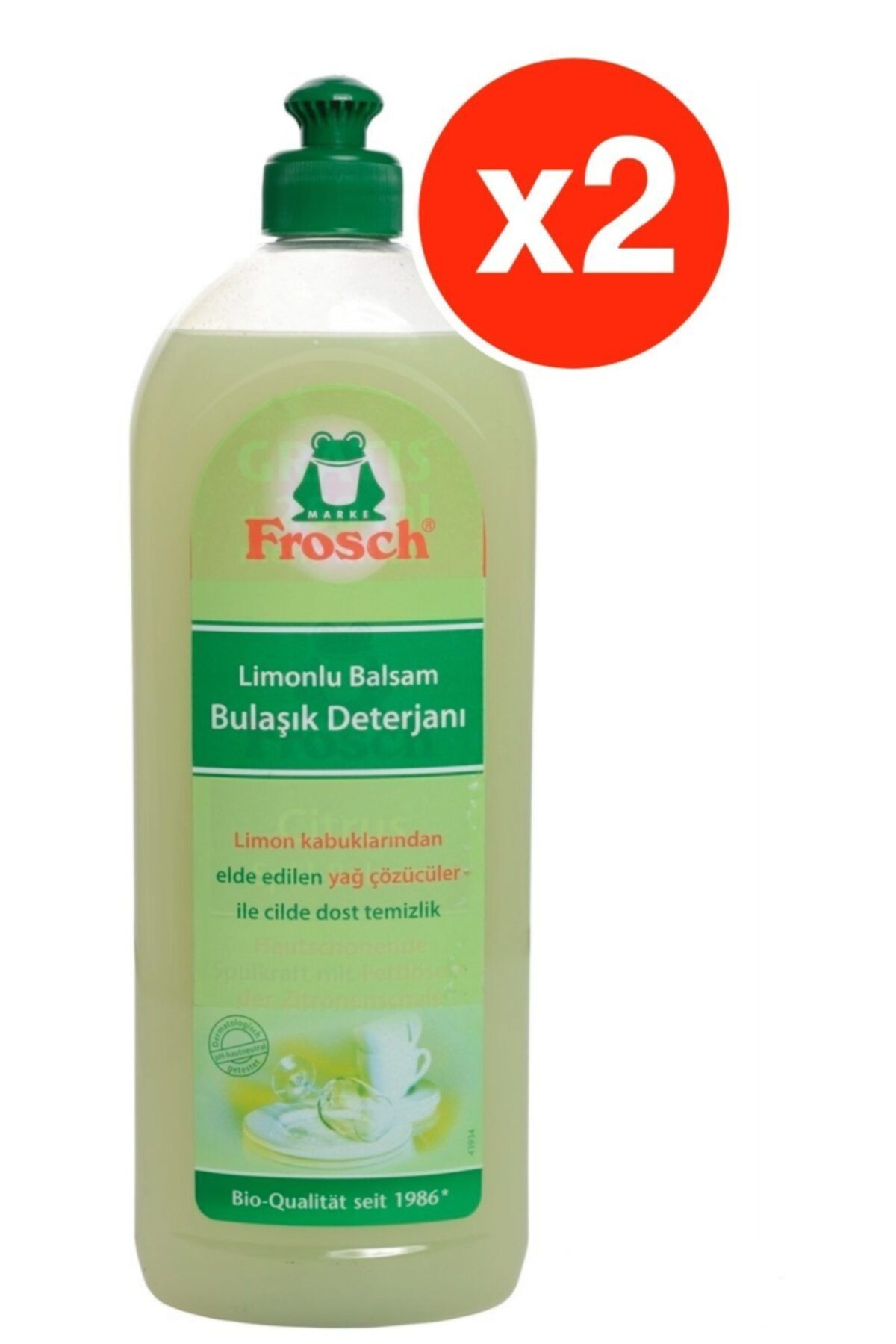 Frosch Limonlu Balsam Bulaşık Deterjanı 750 Ml X 2 Adet