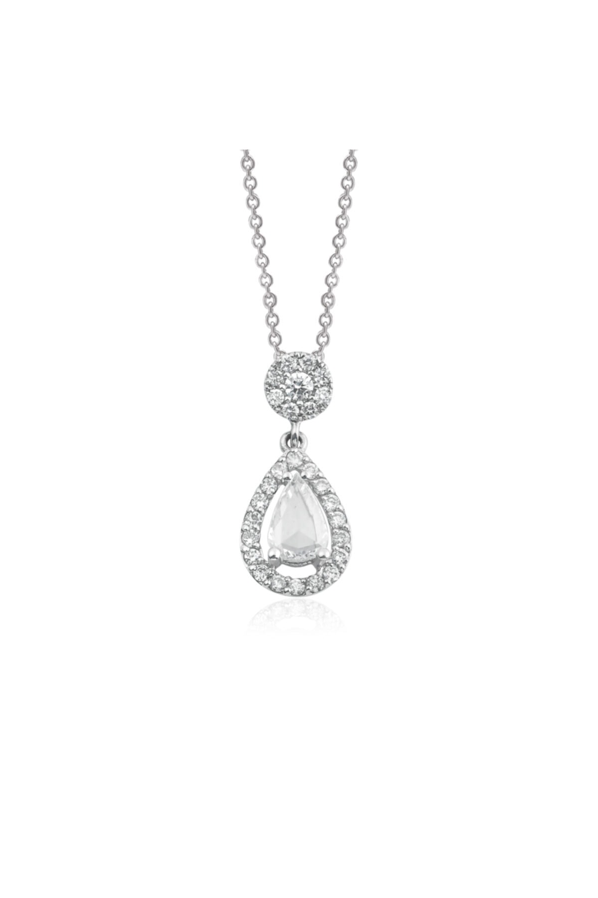 Barok Diamond Pırlantalı Elmas Kolye 0.21 ct Pırlanta 0.22 ct Elmas 18 k