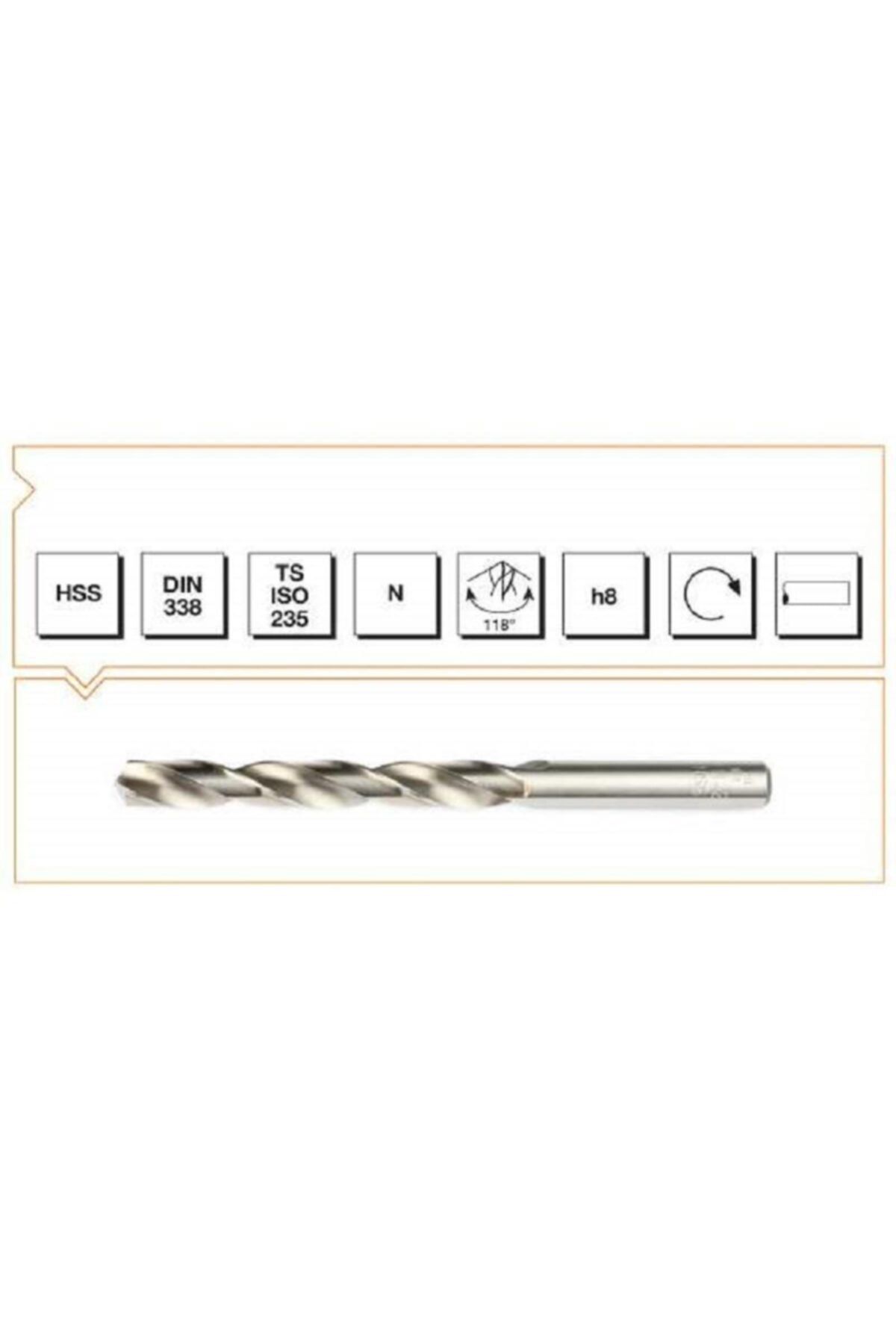 MTE Makina Takım Silindirik Saplı Kısa Matkap Ucu Taşlanmış Hss Dın 338 17,5 Mm