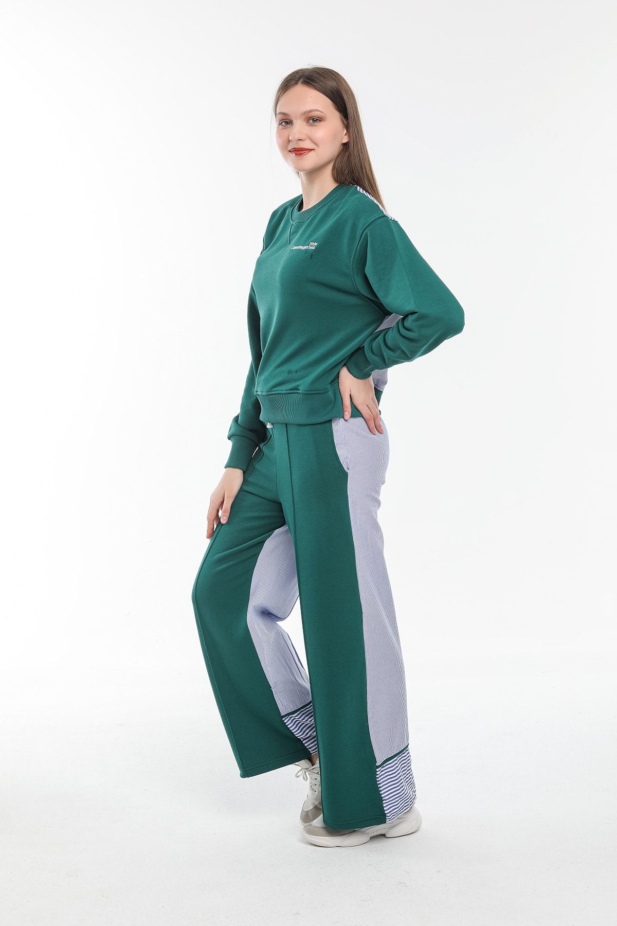 Green and white tracksuit discount