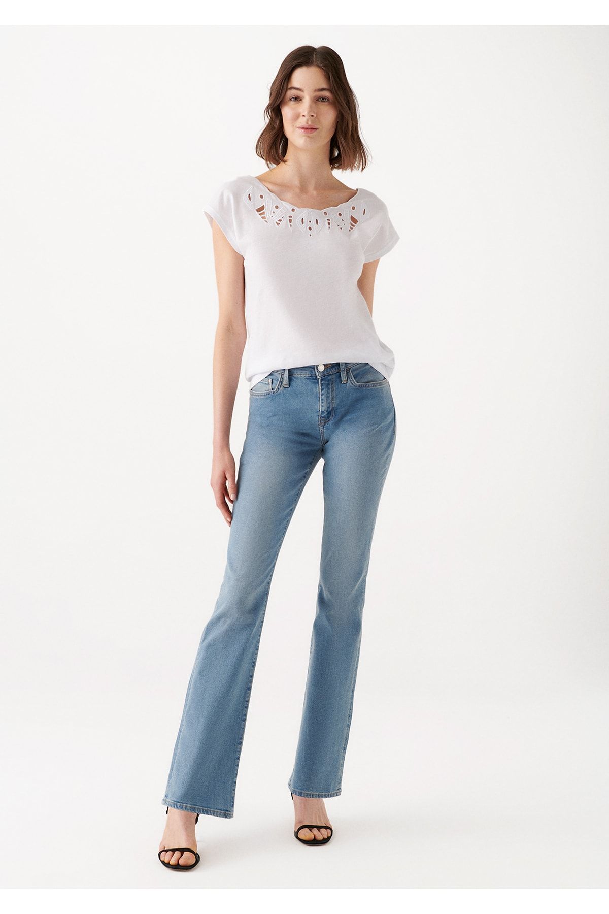 Mavi Womens Molly Mid-Rise Bootcut Jeans 