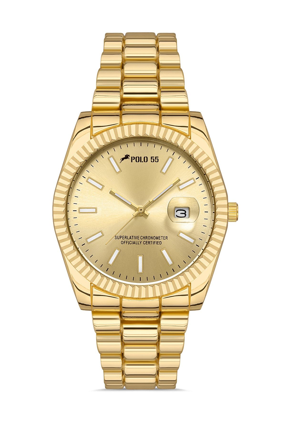 Polo55 Watch Gold colored Multi color Trendyol