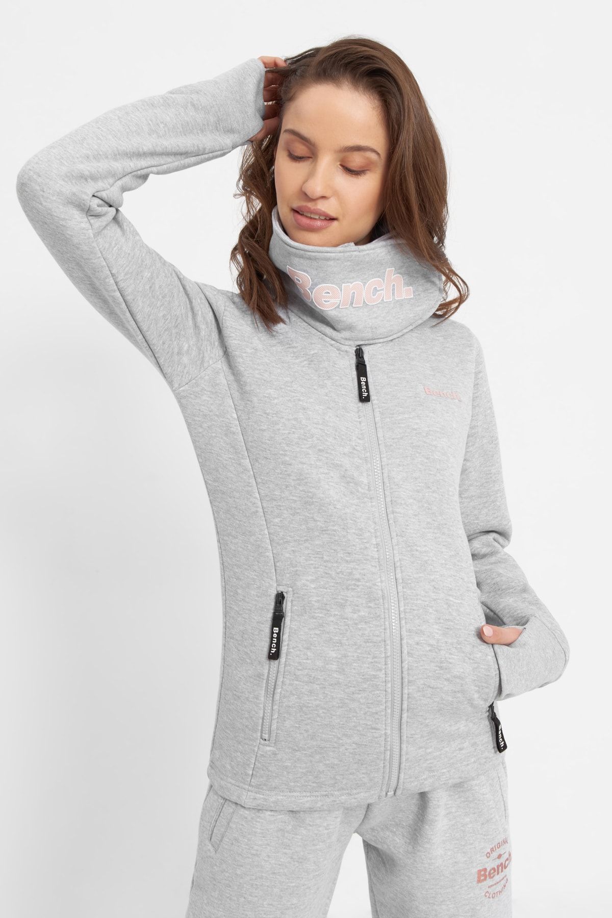 BENCH Sweatshirt - Gray - Trendyol Regular fit 