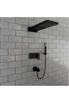 Ankastre Comfort Panel Şelale Duş Seti Siyah Fau111-b Image 0