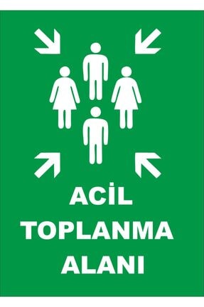 Acil Toplanma Alanı Levhası Otopark Girişidir Park Yapılmaz Sticker Folyo Baskı Image 0