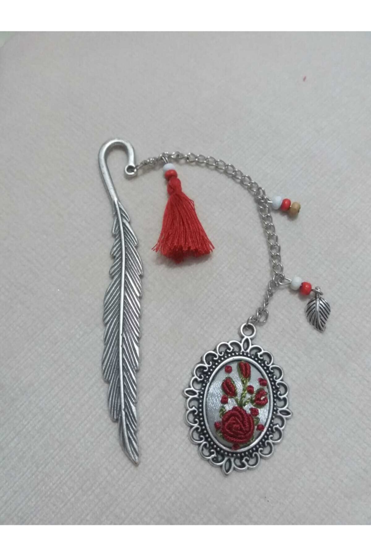 adilstore Kitap Ayracı Rokoko Dikişli El Işlemeli