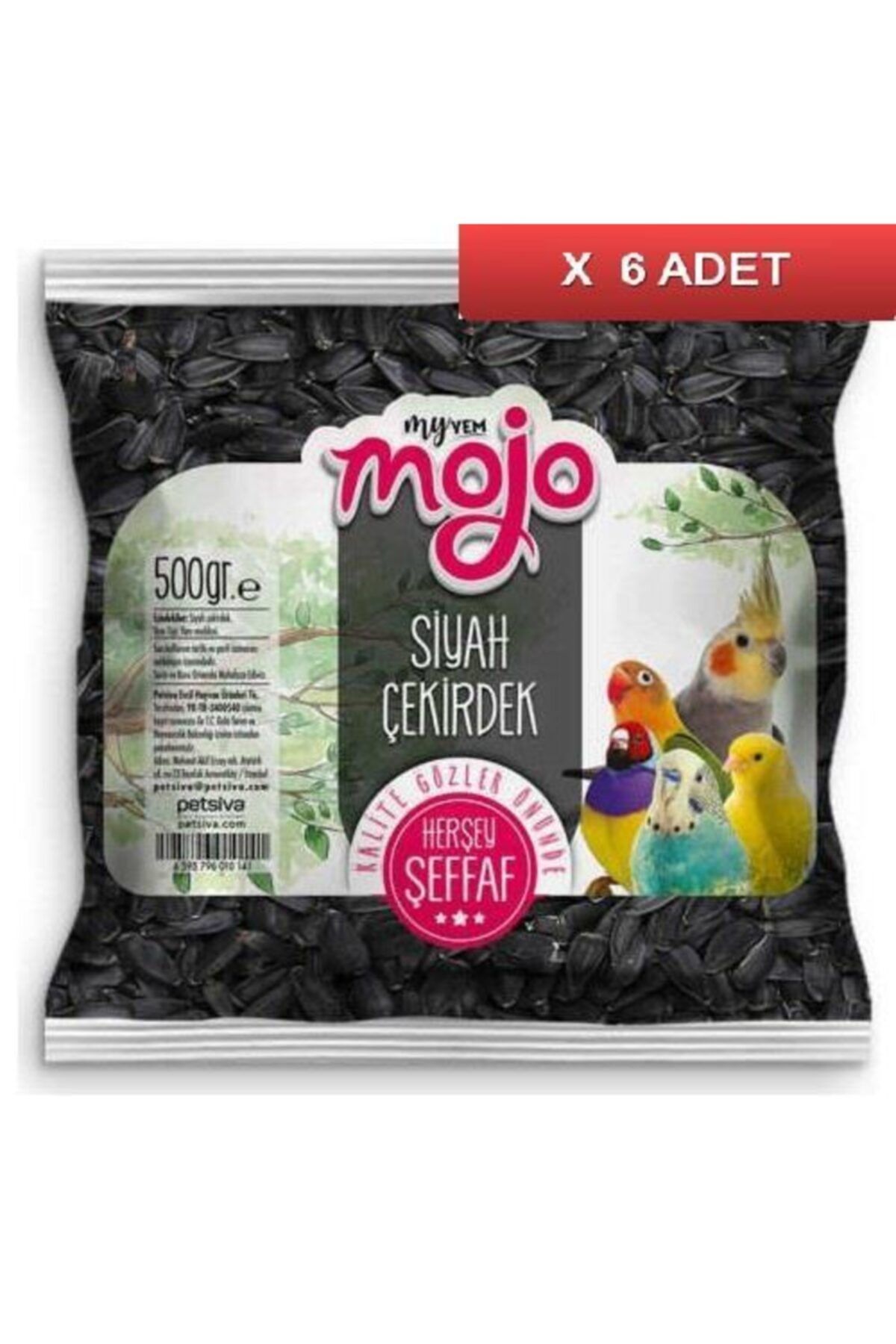 myyem Mojo 500 Gr Siyah Ayçekirdeği 6 Adet