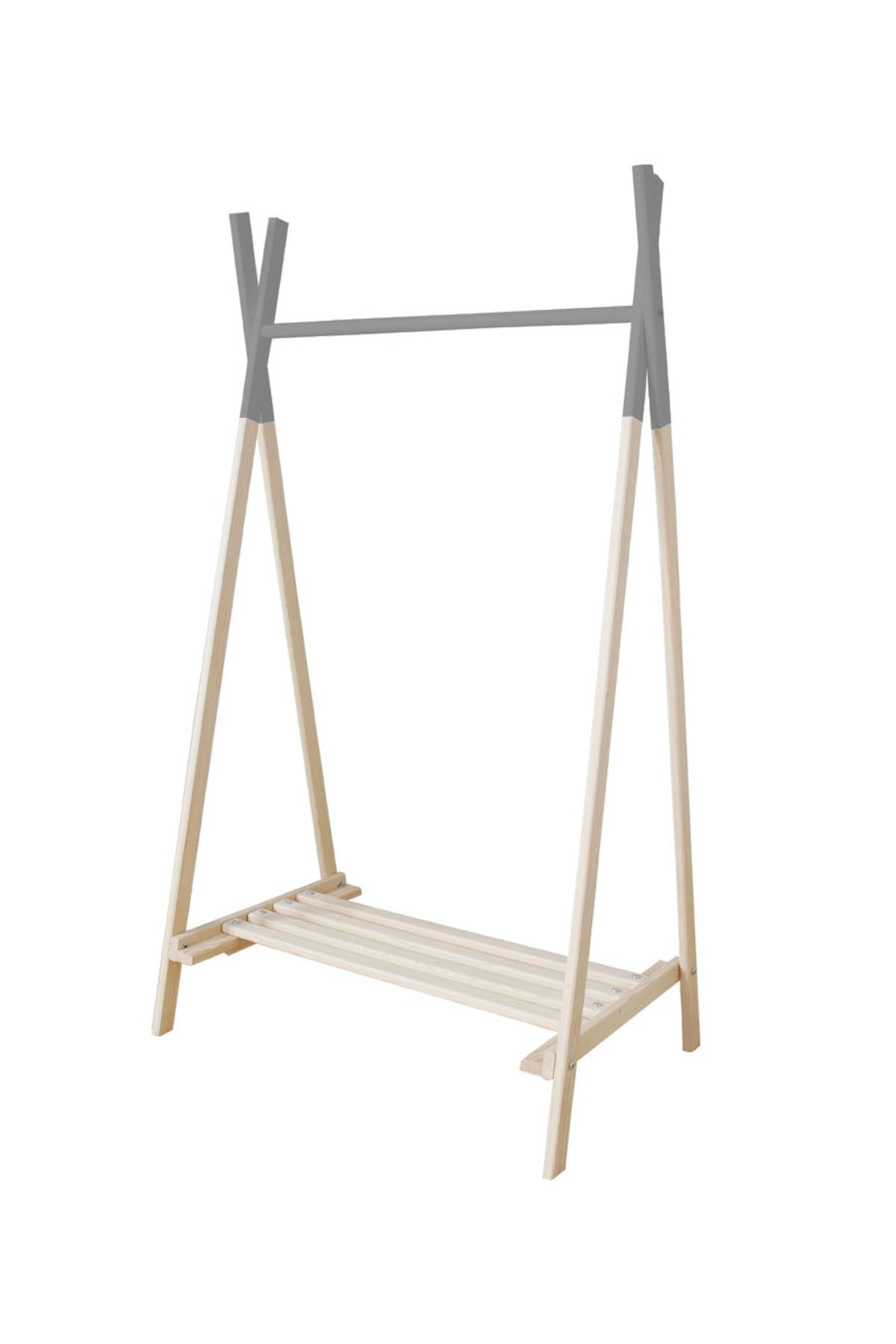 Minik Ayı Ayaklı Kıyafet Askılığı Gri