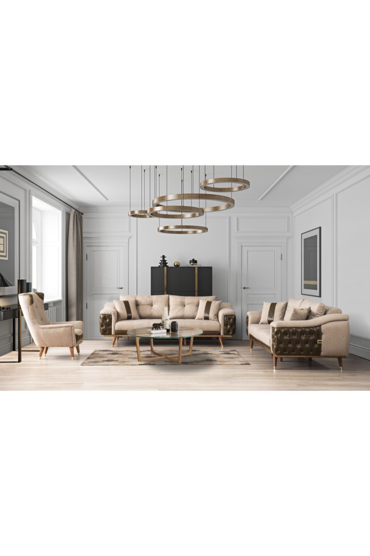 lucetta concept lucetta tutku koltuk takimi haki yesil deri keten kumas fiyati yorumlari trendyol