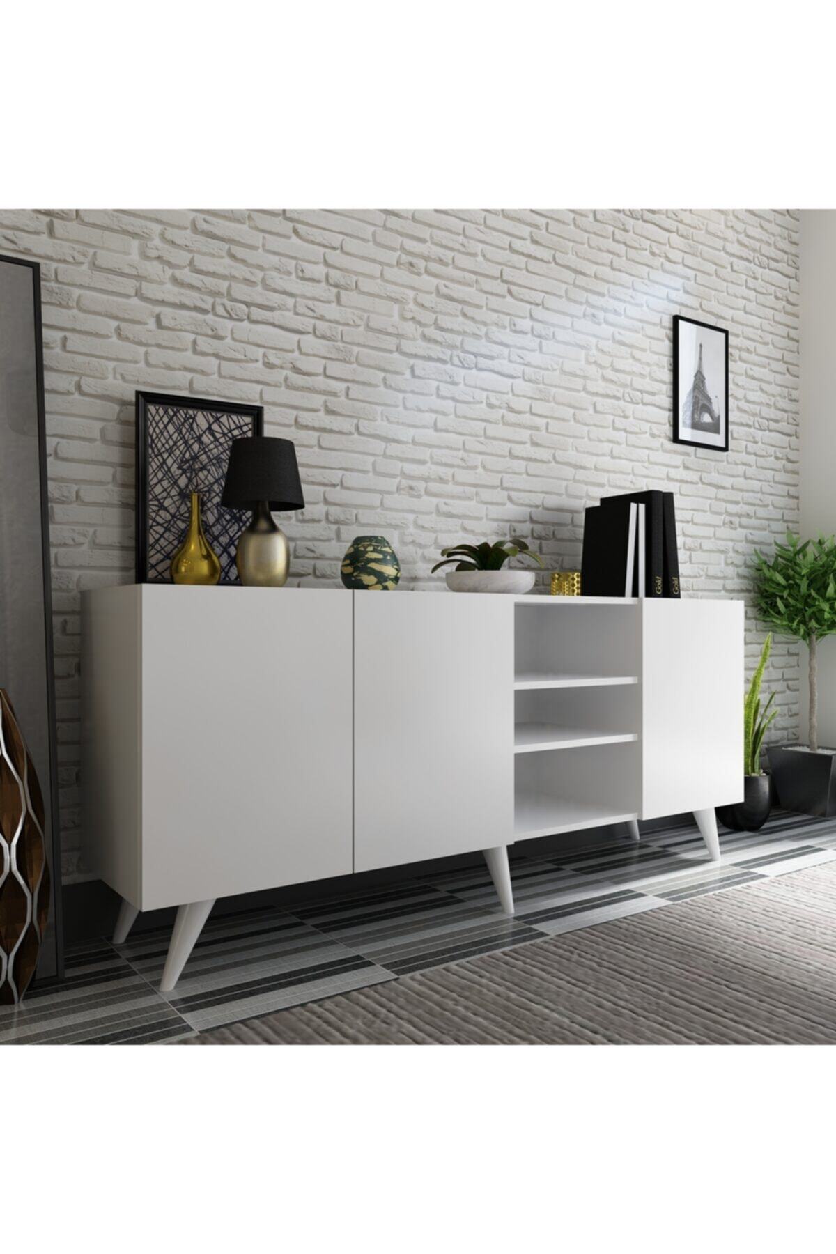 MDFHOME Tokyo Konsol K2-1 Beyaz Beyaz