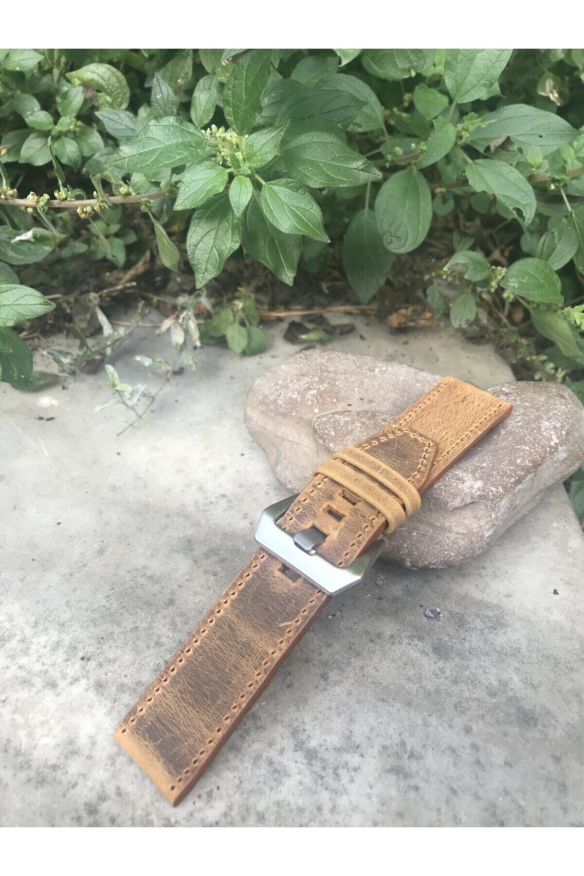 Yaydan Deri Aksesuar 22mm Sarı Panerai Kordon