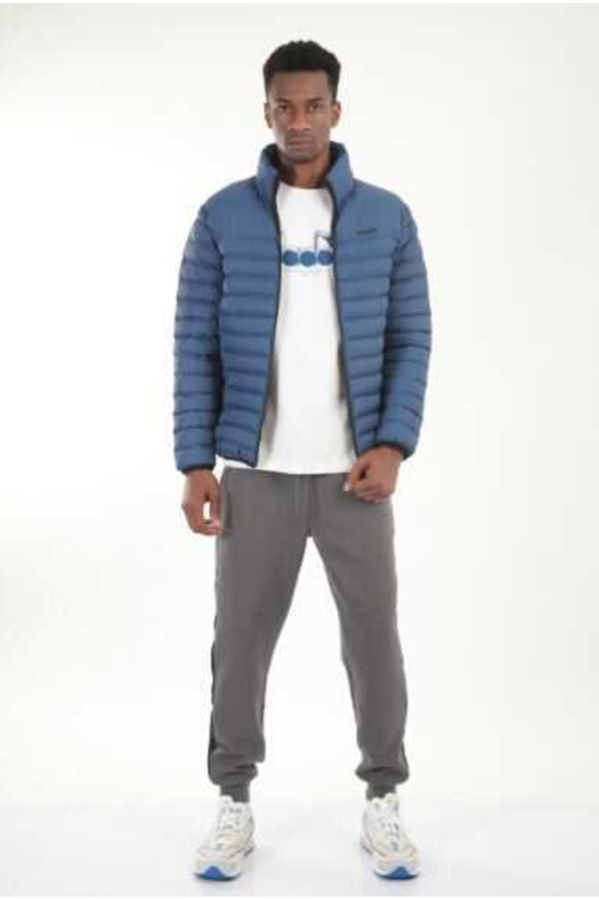 Diadora Dıadora Padded Lightweight M Be One Jacket Mavi Erkek Mont