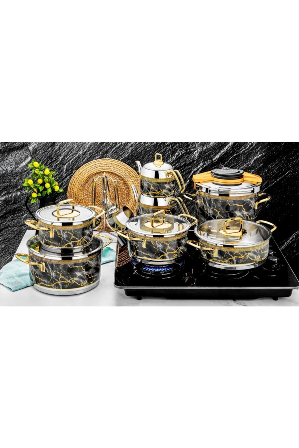 ÖZLİFE Işıl Çeyiz Seti 18 Parça Düdüklü Tencere Takımı 471