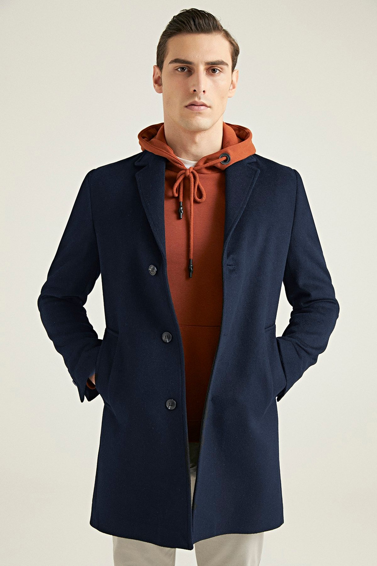 D'S Damat PALTO (Regular Fit) LACİVERT RENK