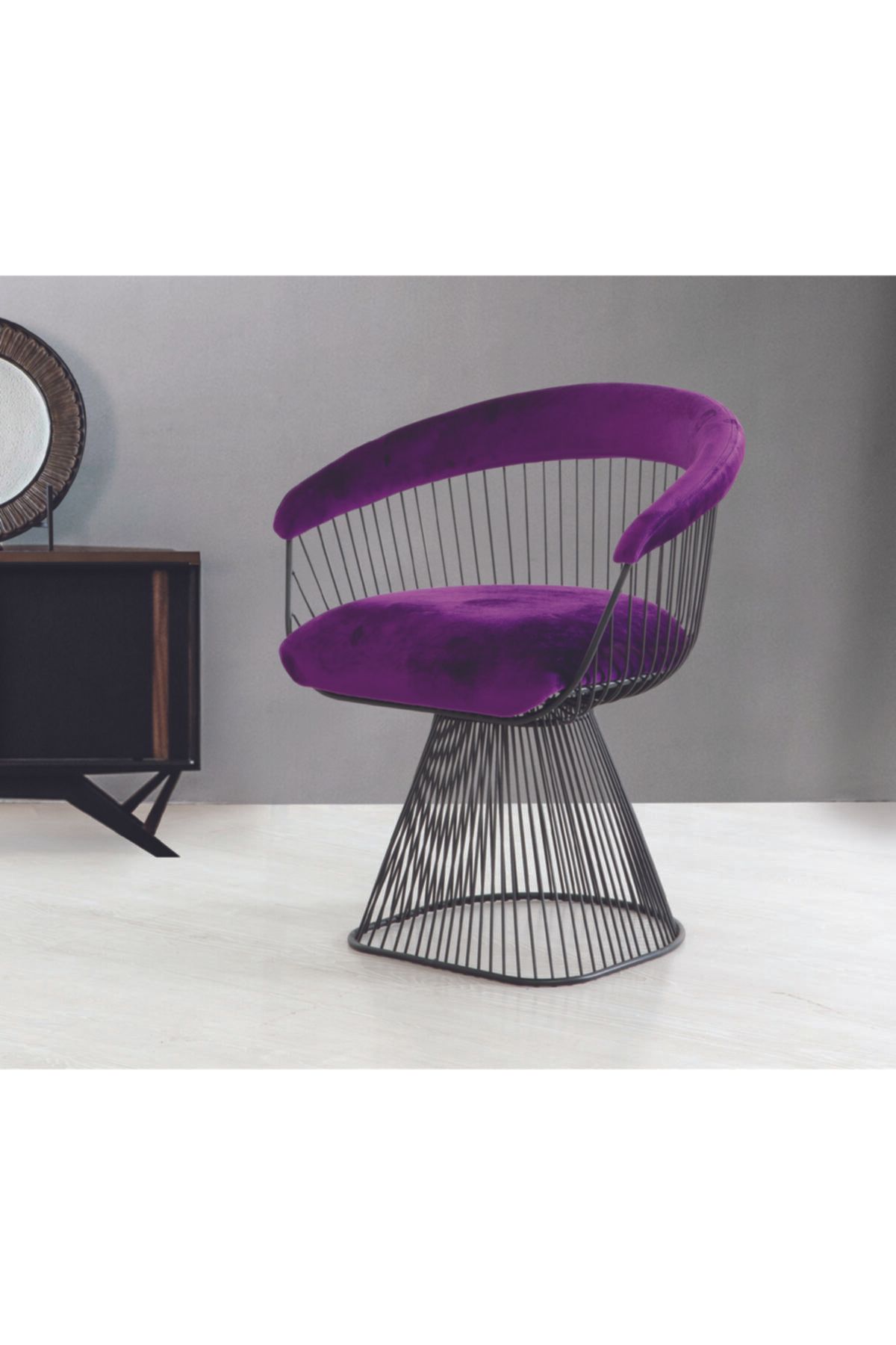 EVİMTREND Platner Sandalye Siyah