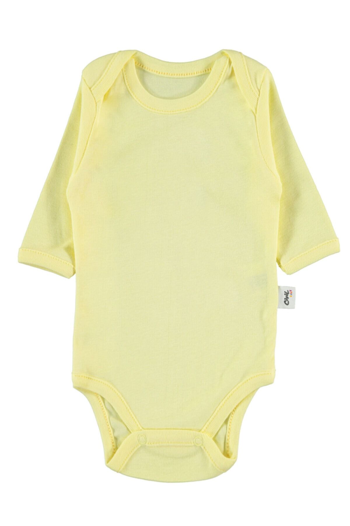 Civil Baby Bebek Çıtçıtlı Badi 0-24 Ay Sarı