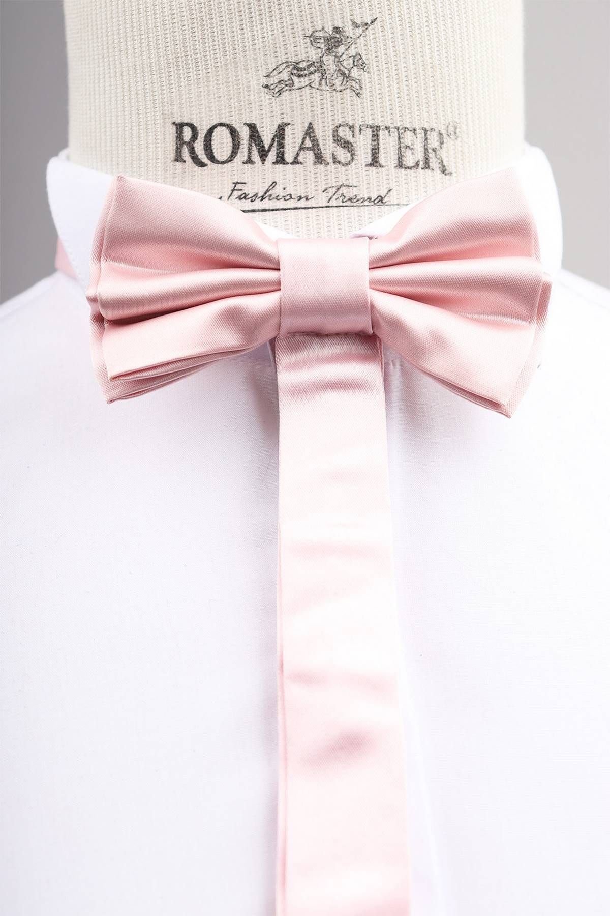 ROMASTER Pembe Renk Sade Erkek Papyon