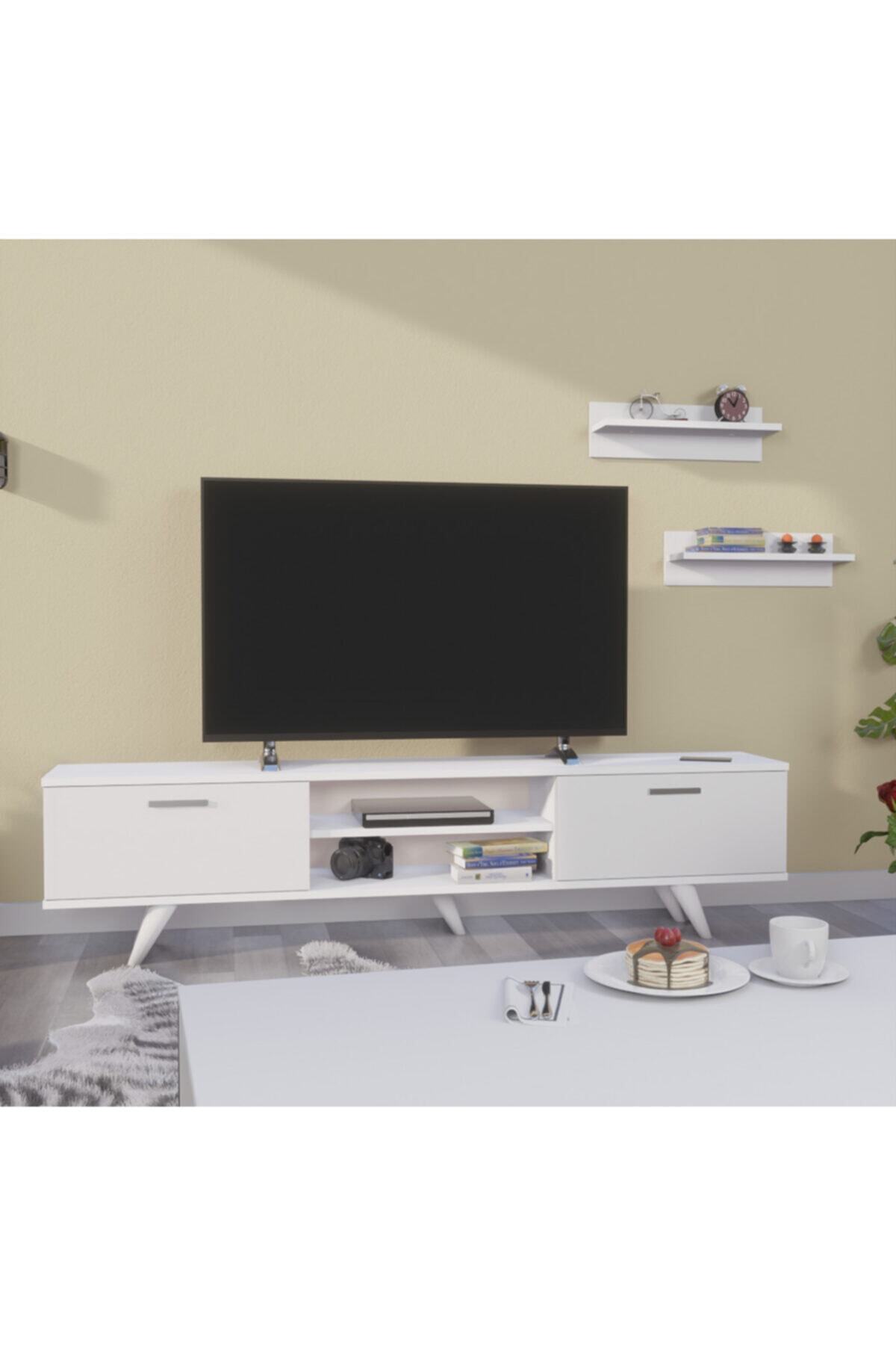 Shila Home Tv Sehpası - Tv Ünitesi 180cm Beyaz