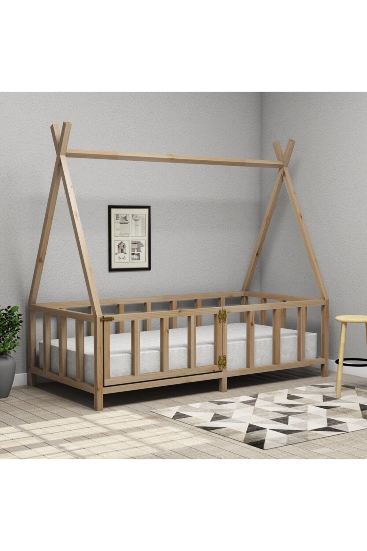 DEKORON Rose Çam Montessori Beşik