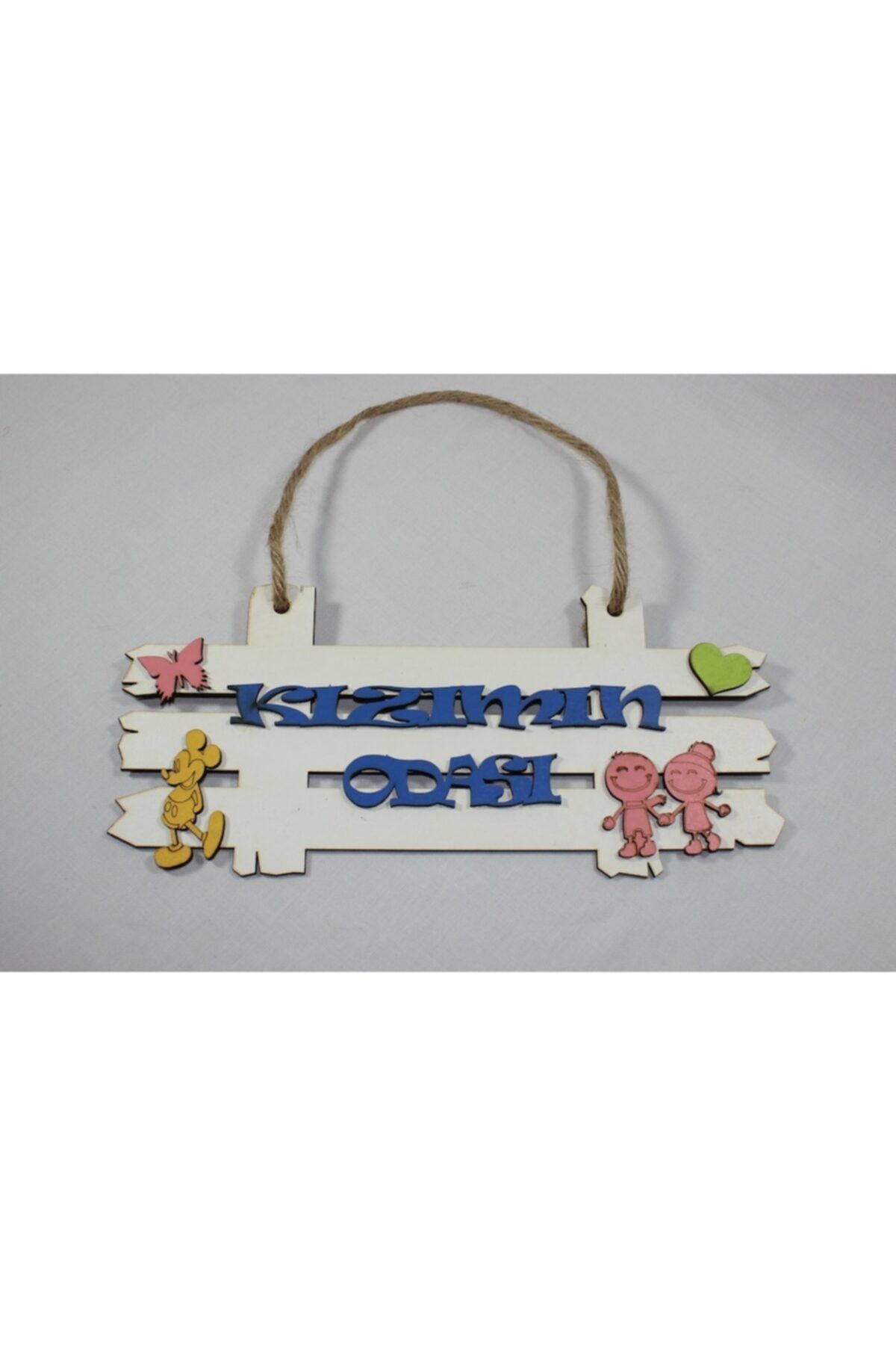 Joy and Toys Kızımın Odası Ahşap Çit Kapı Süsü(Beyaz)