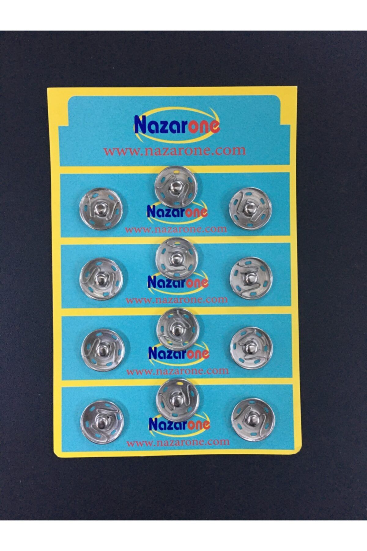 Kayıran terzi malzemeleri Demir Metal 21 Mm. Çıt Çıt Elle Dikilen ( 12 Adet )