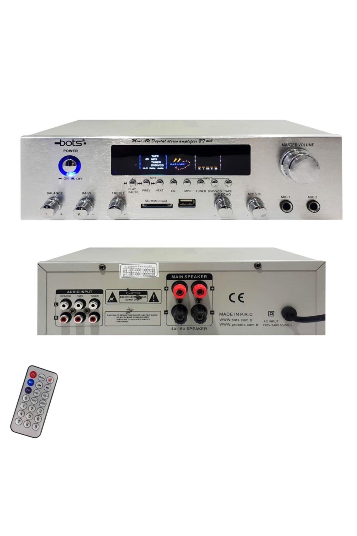 Bots Anfi Stereo 80w Ekranlı Usb/sd/eko/bass/tiz Bt-602